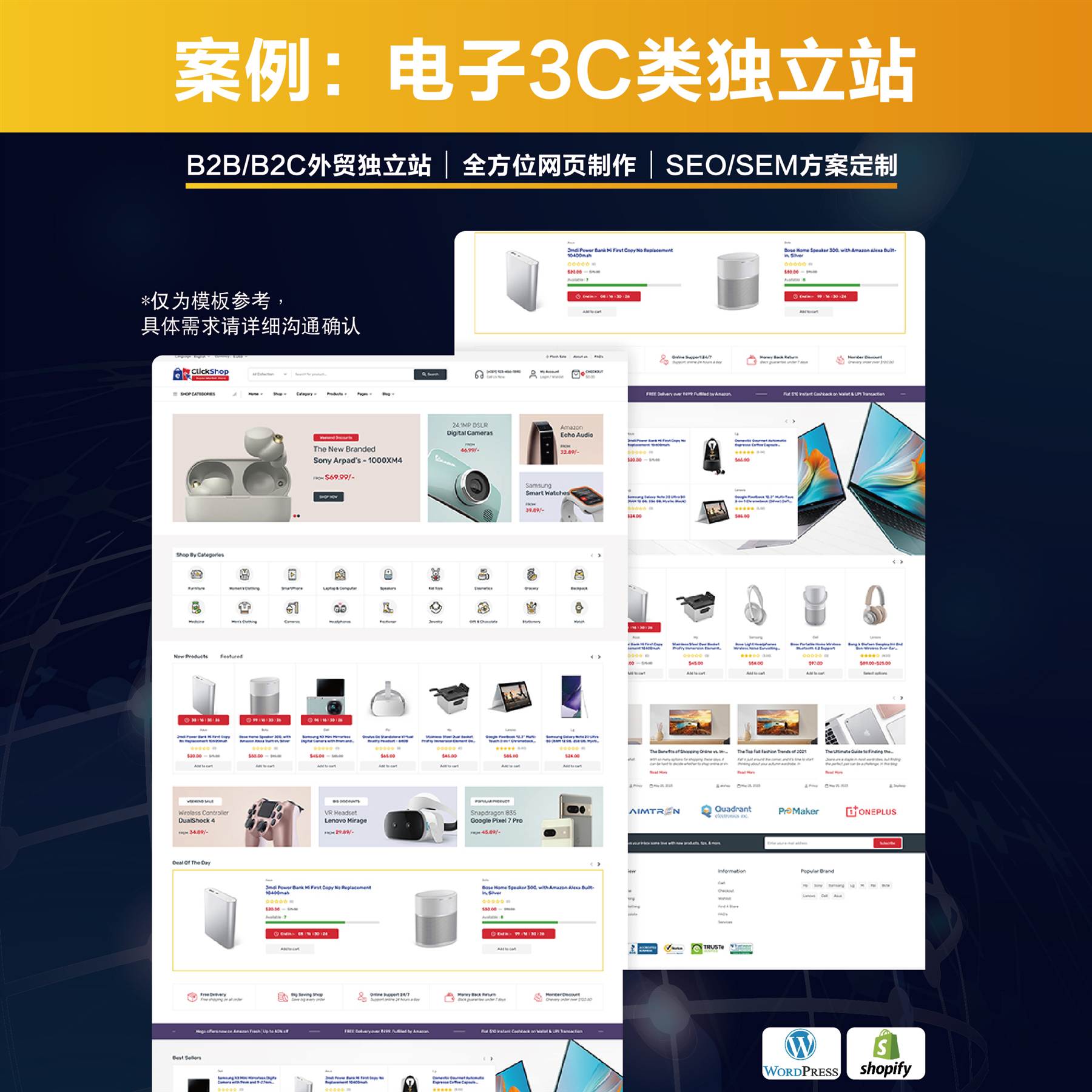 电子外贸独立站搭建案例