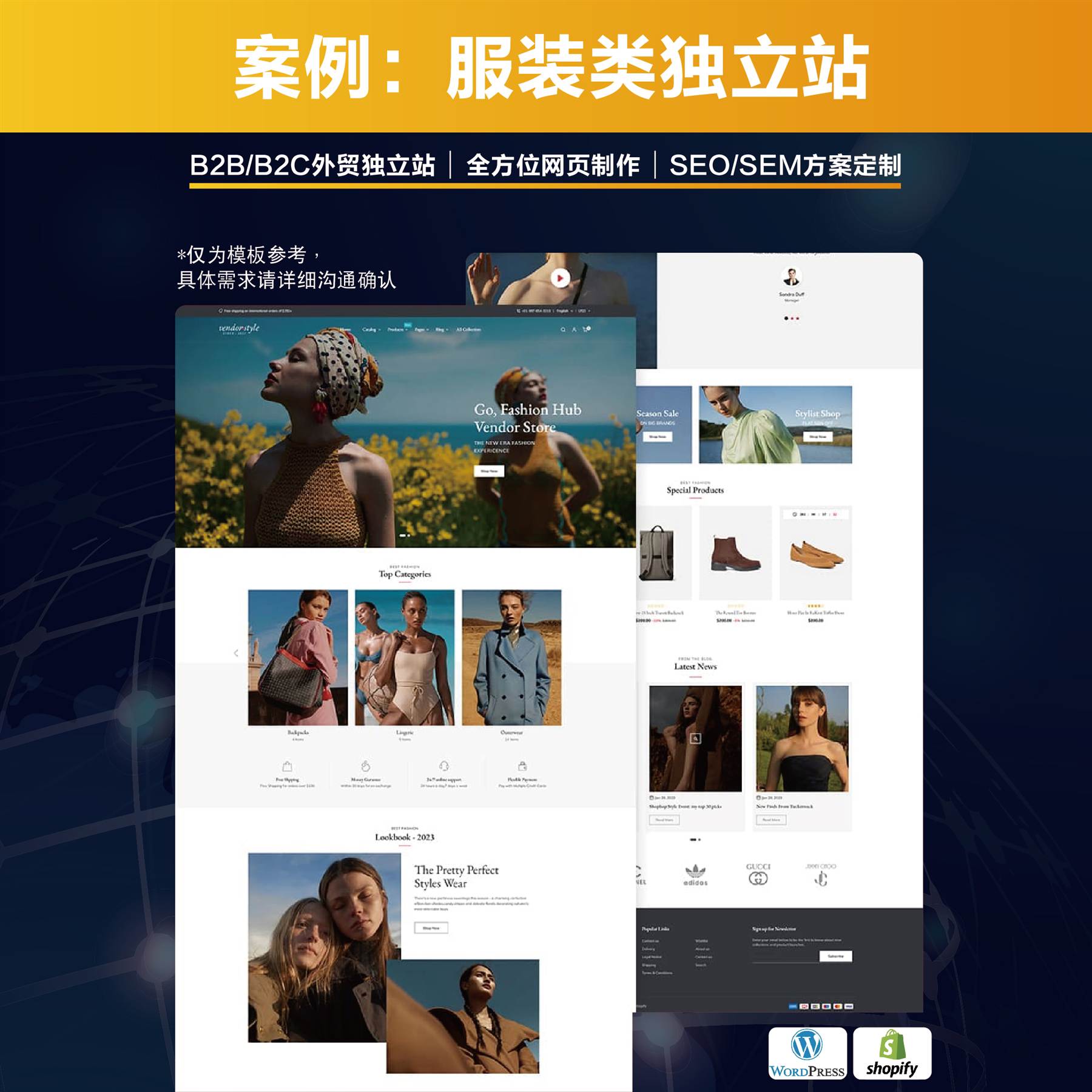 衣服外贸独立站搭建案例